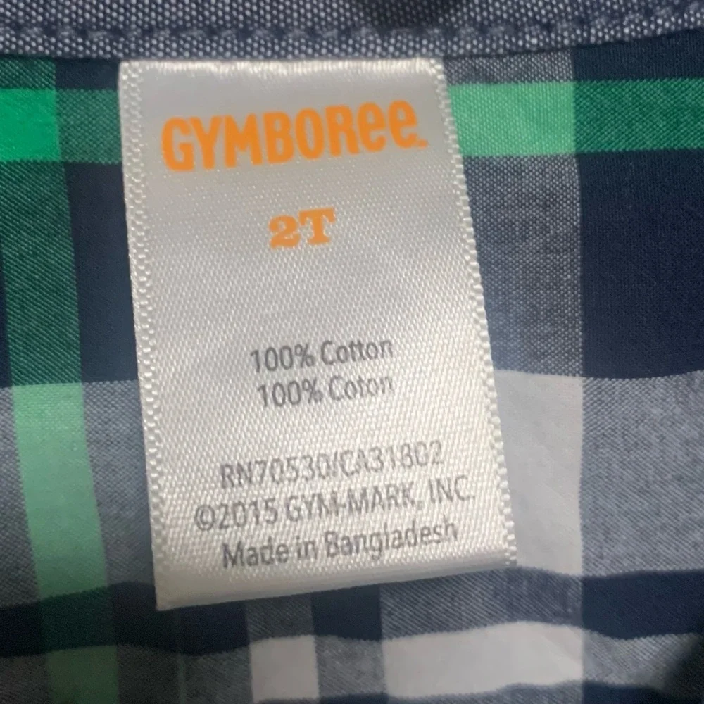Gymboree Boys Plaid Button Down Shirt Size 2T